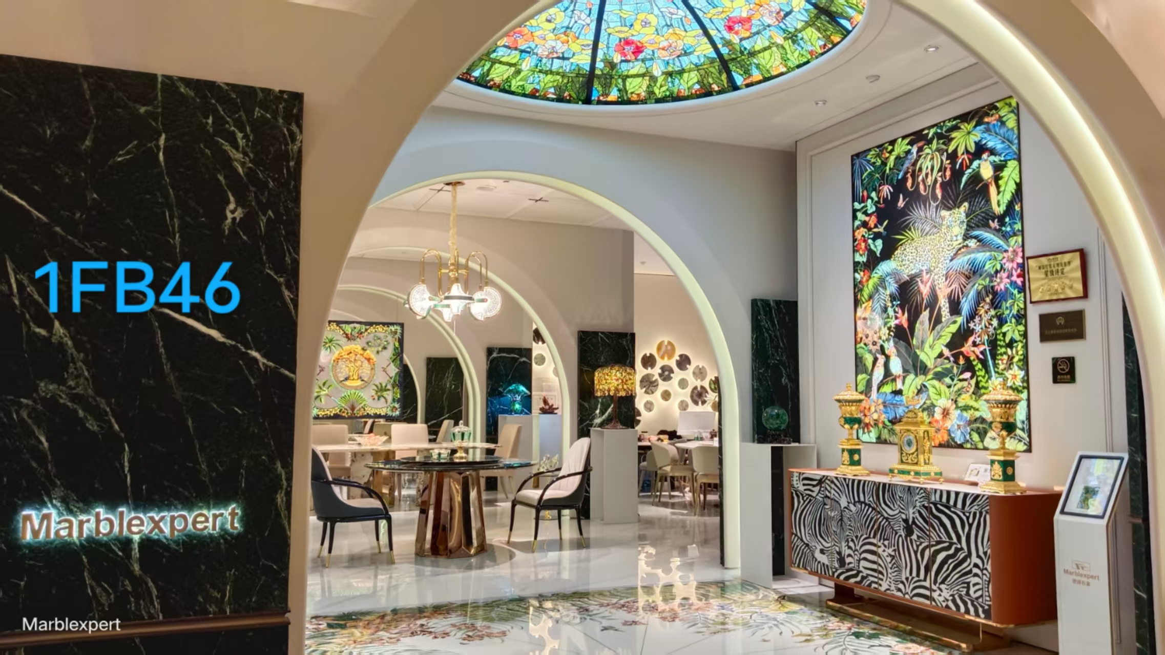 丰辉石业-背景画+餐边柜